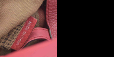 $1150 CONSIGNMENT BURBERRY Canvas Mega Check Medium Ashby Tassel Hobo Cinnamon Red