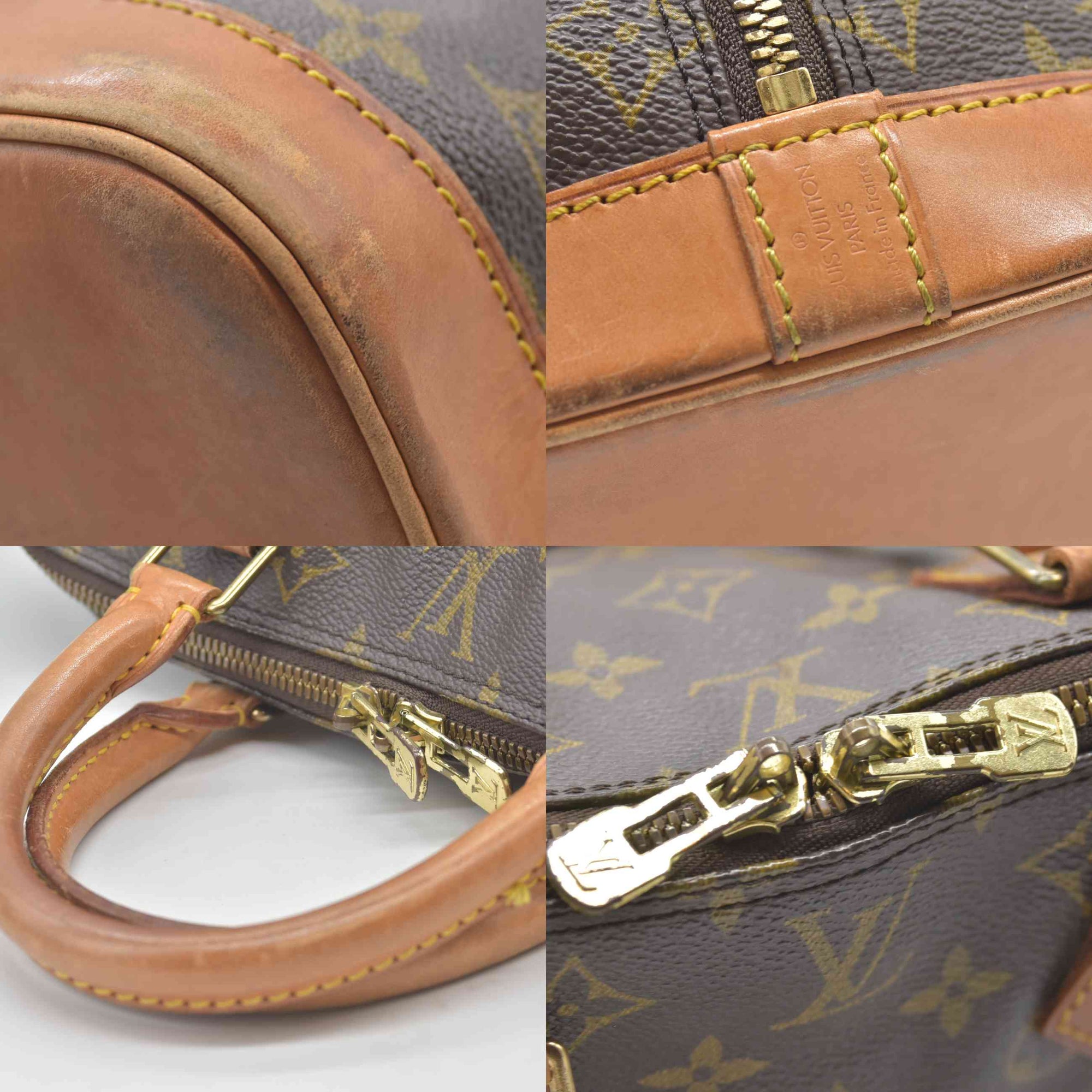 $2090 1993 Louis Vuitton Alma PM Brown Monogram VI1913