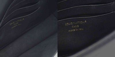 $2080 RFID Louis Vuitton Calfskin LV Bloom Wallet On Chain Black