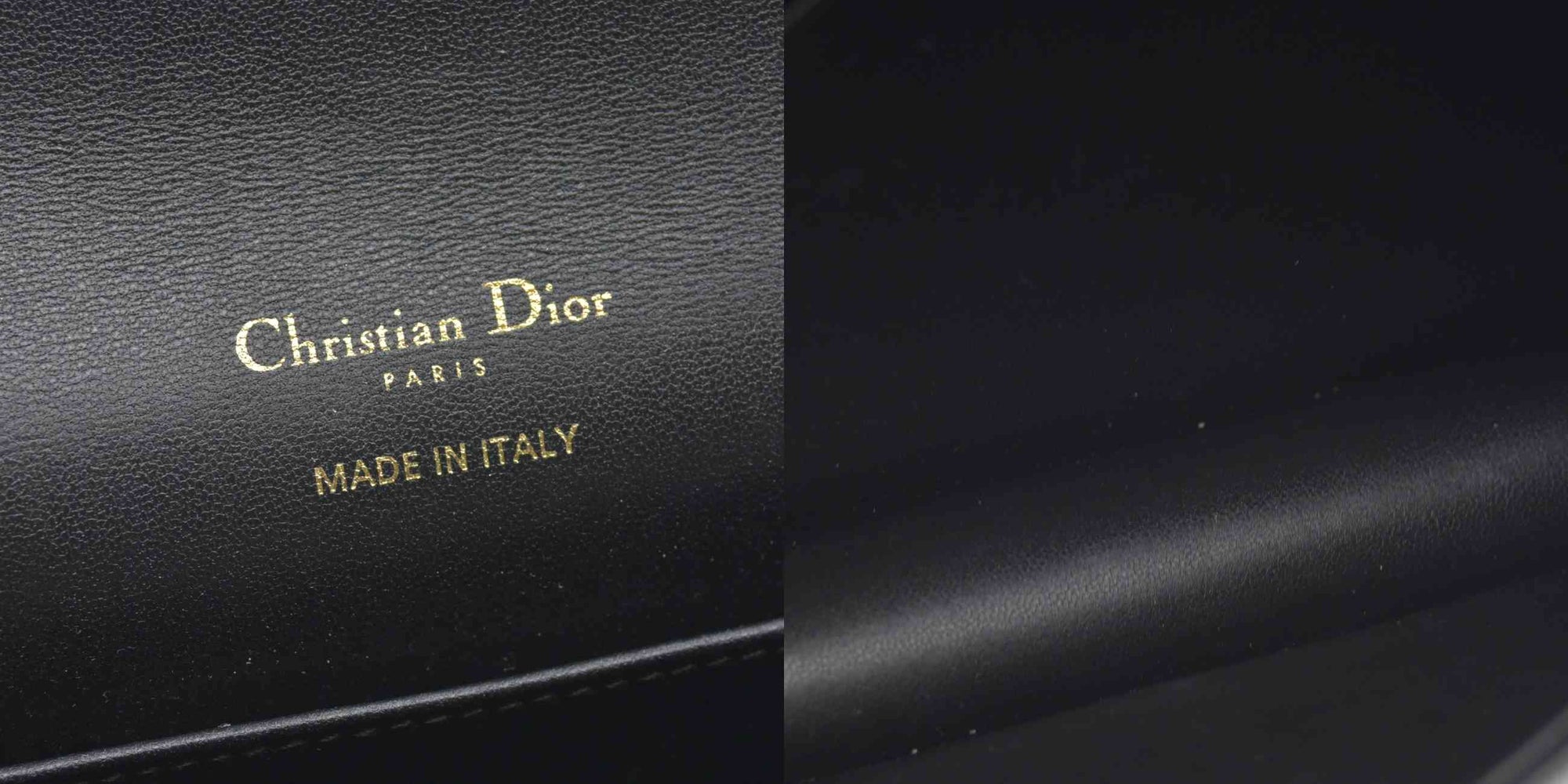 $2500 Christian Dior Lambskin Cannage Lady Dior Chain Wallet Black