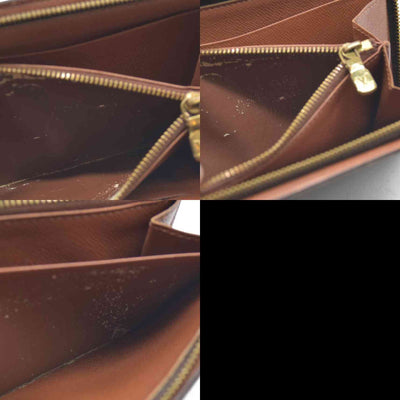 Louis Vuitton Monogram Porte Monnaie Zippy Long Wallet Brown CA0928
