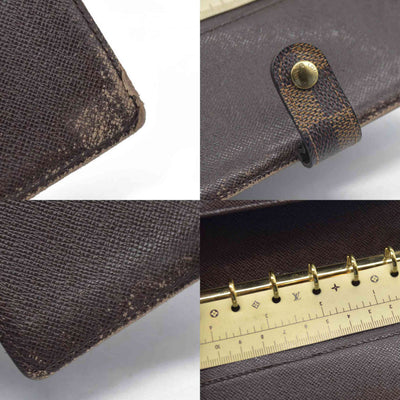Louis Vuitton  Damier Ebene Small Ring Agenda Cover CA1002