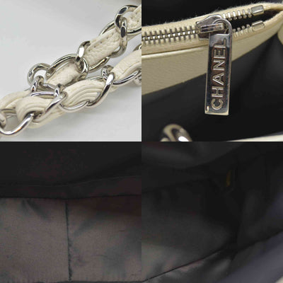 $3500 Chanel Caviar Quilted XL Grand Shopping Tote GST White 2011-2012