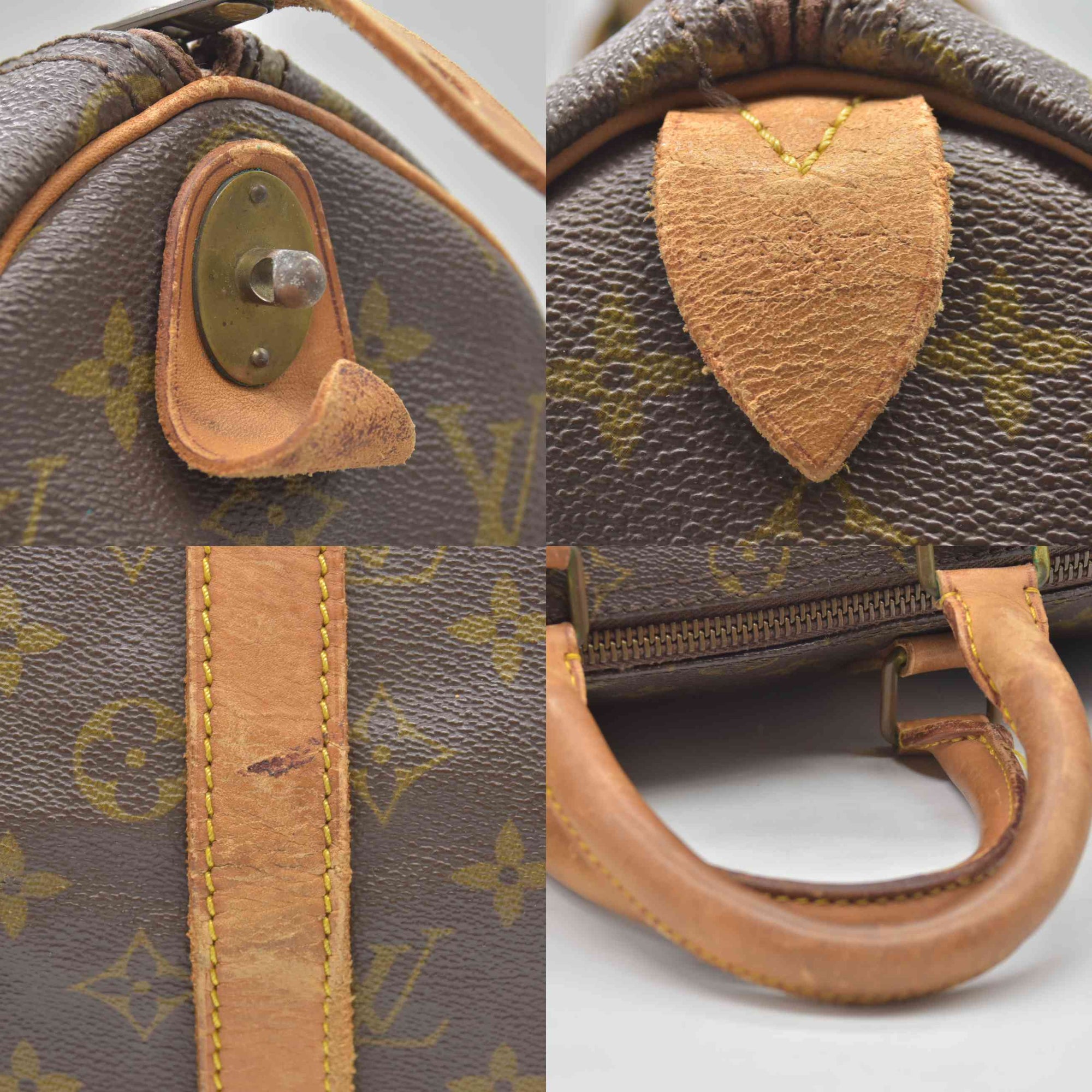 $1420 1988 Louis Vuitton LV Boston Bag Keepall 45 Brown Monogram SA822