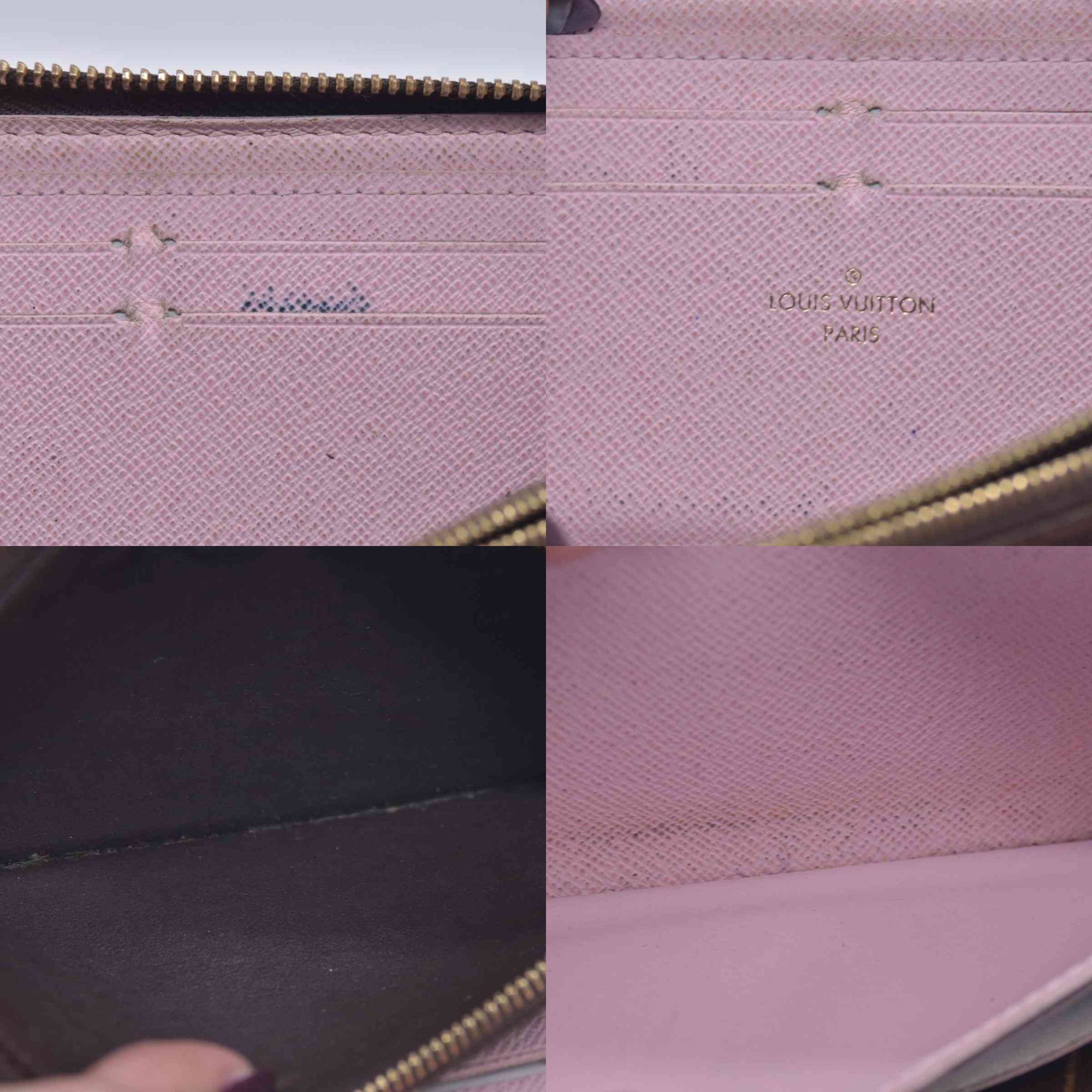 $570 2017 LOUIS VUITTON Monogram Clemence Long Wallet Rose SD3187 CONSIGNMENT 10021636