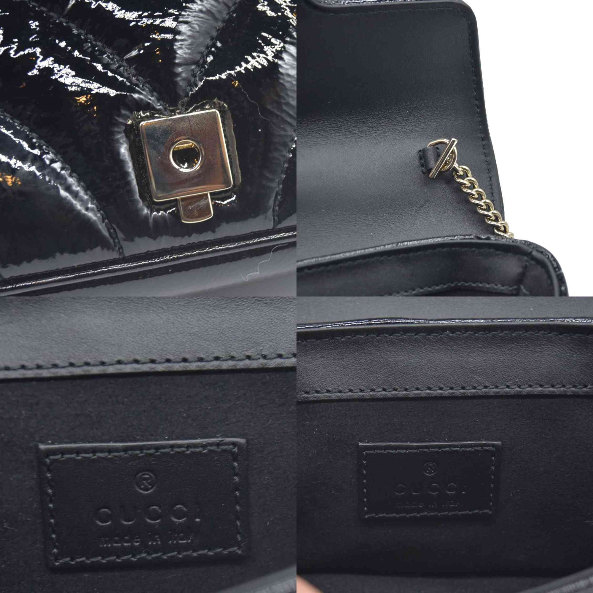 $1850 Gucci Mini Marmont quilted leather cross-body bag