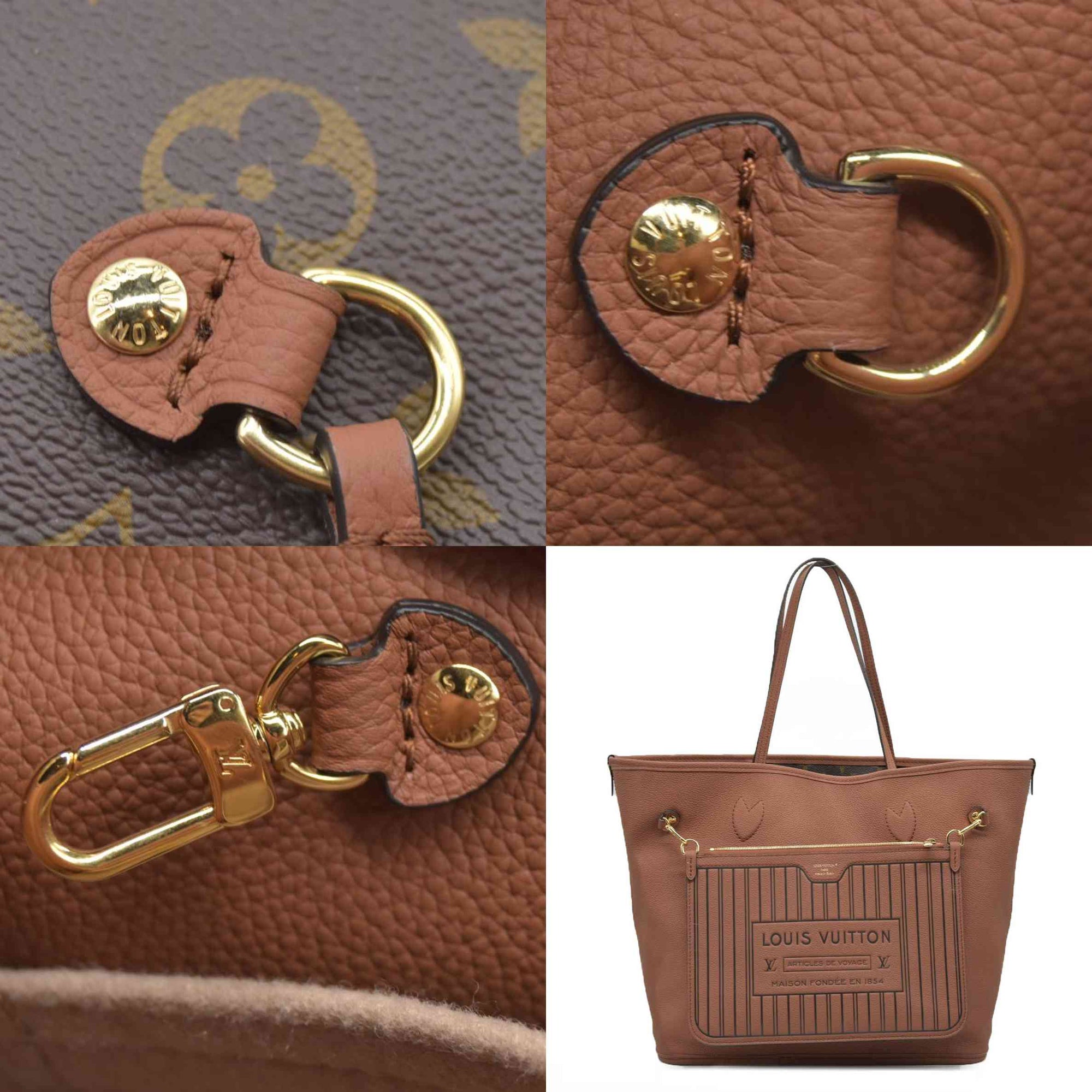 $3100 Louis Vuitton LV Monogram Neverfull Inside Out Brown with Pouch RFID