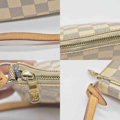 $1290 2012 Louis Vuitton Damier Azur Pochette Accessories NM CA4142