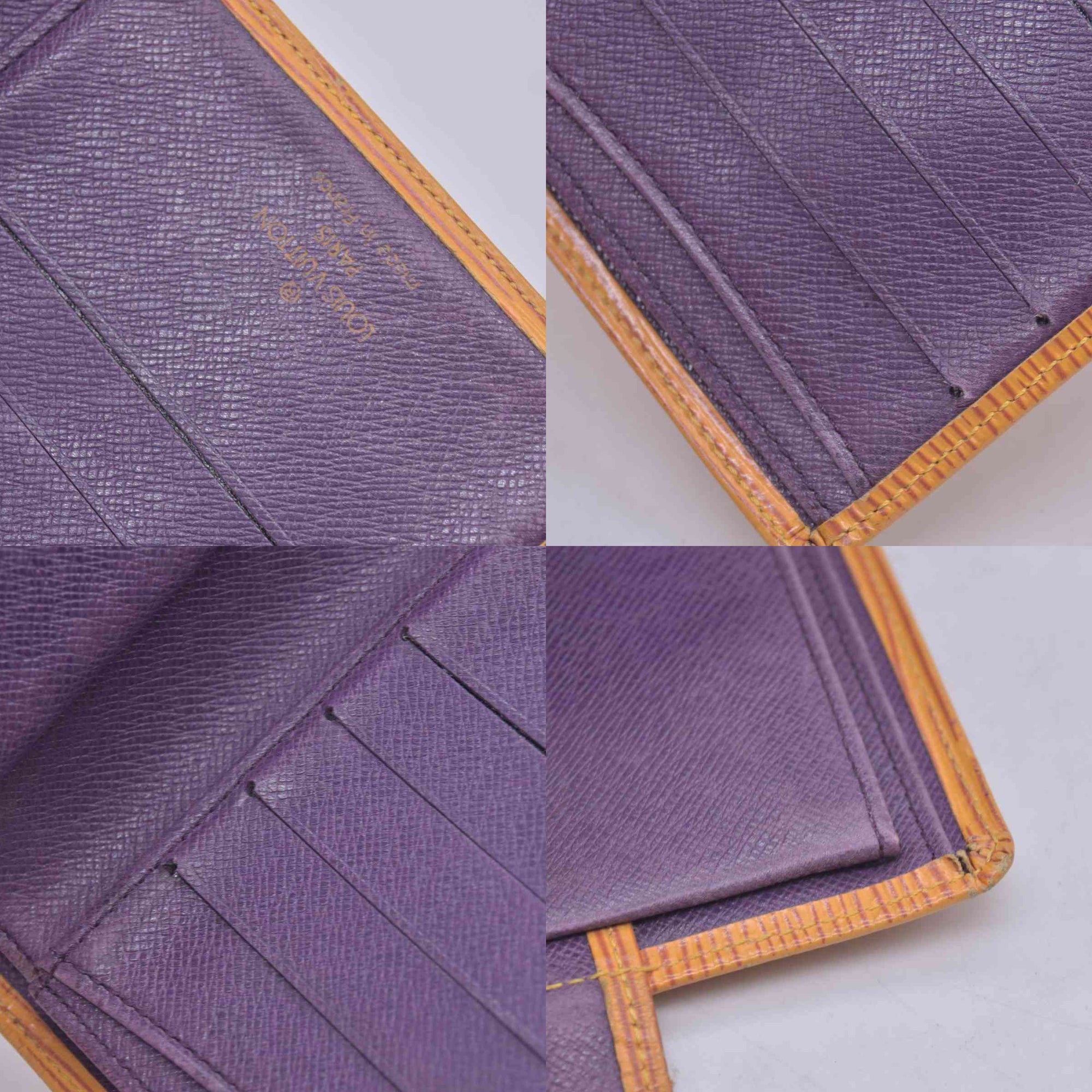 $680 LOUIS VUITTON Yellow Epi Leather Compact Snap Wallet CONSIGNMENT 10021590