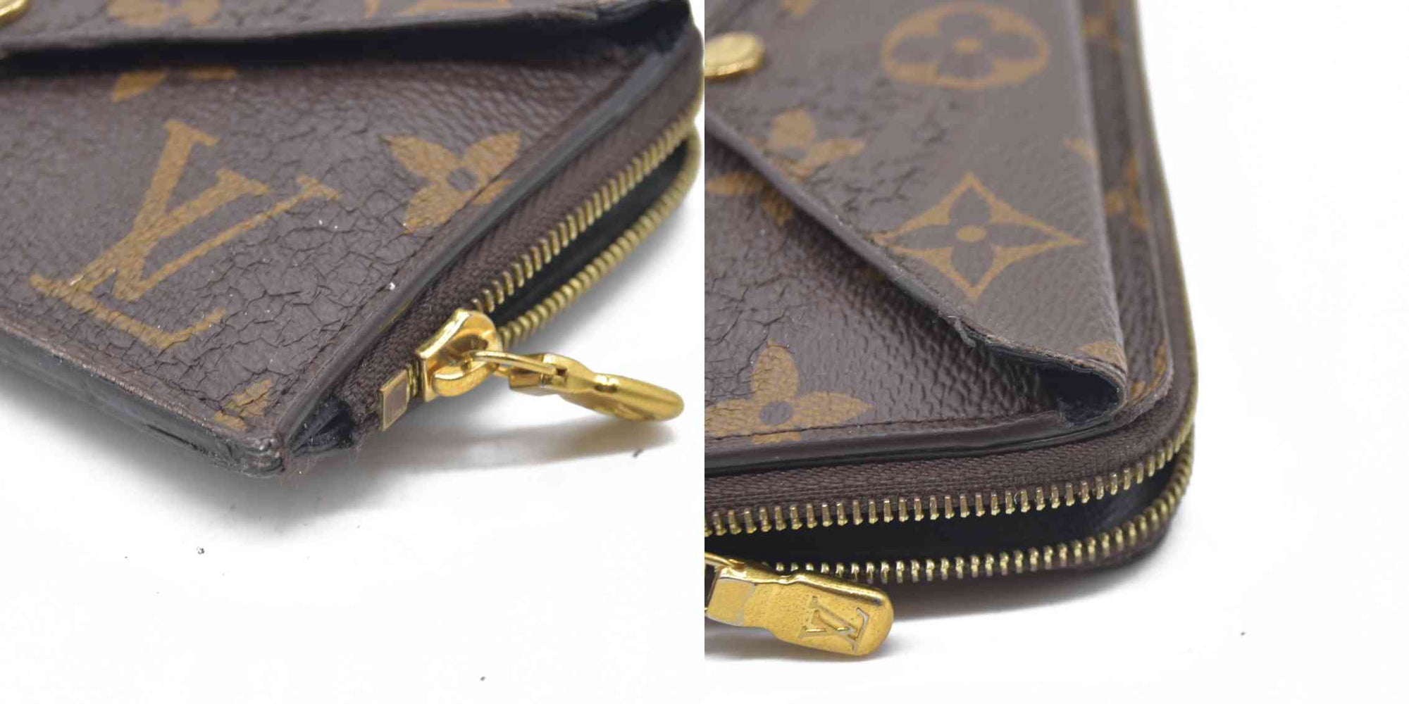 Louis Vuitton  Monogram Recto Verso Card Holder Black RFID Damaged