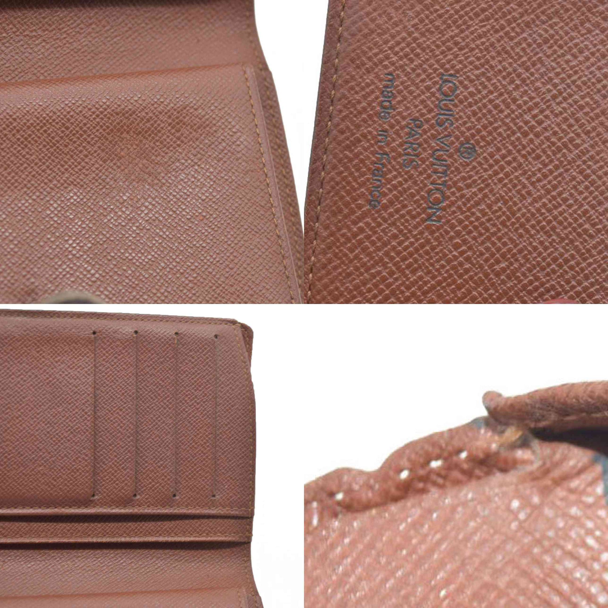 $675  Louis Vuitton Monogram Porte Monnaie Billets Viennois Bifold Wallet TH0041