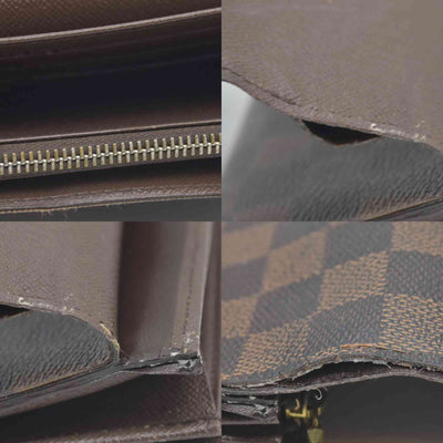 $725 Louis Vuitton Damier Ebene Sarah Wallet CONSIGNMENT CA4008