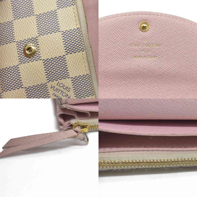 $420 LOUIS VUITTON Damier Azur Rosalie Coin Purse Wallet