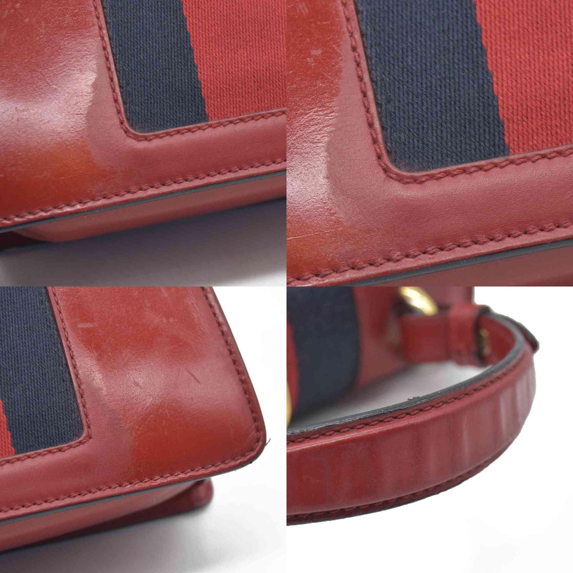 $1980 Gucci  Calfskin Mini Sylvie Chain Shoulder Bag Hibiscus Red