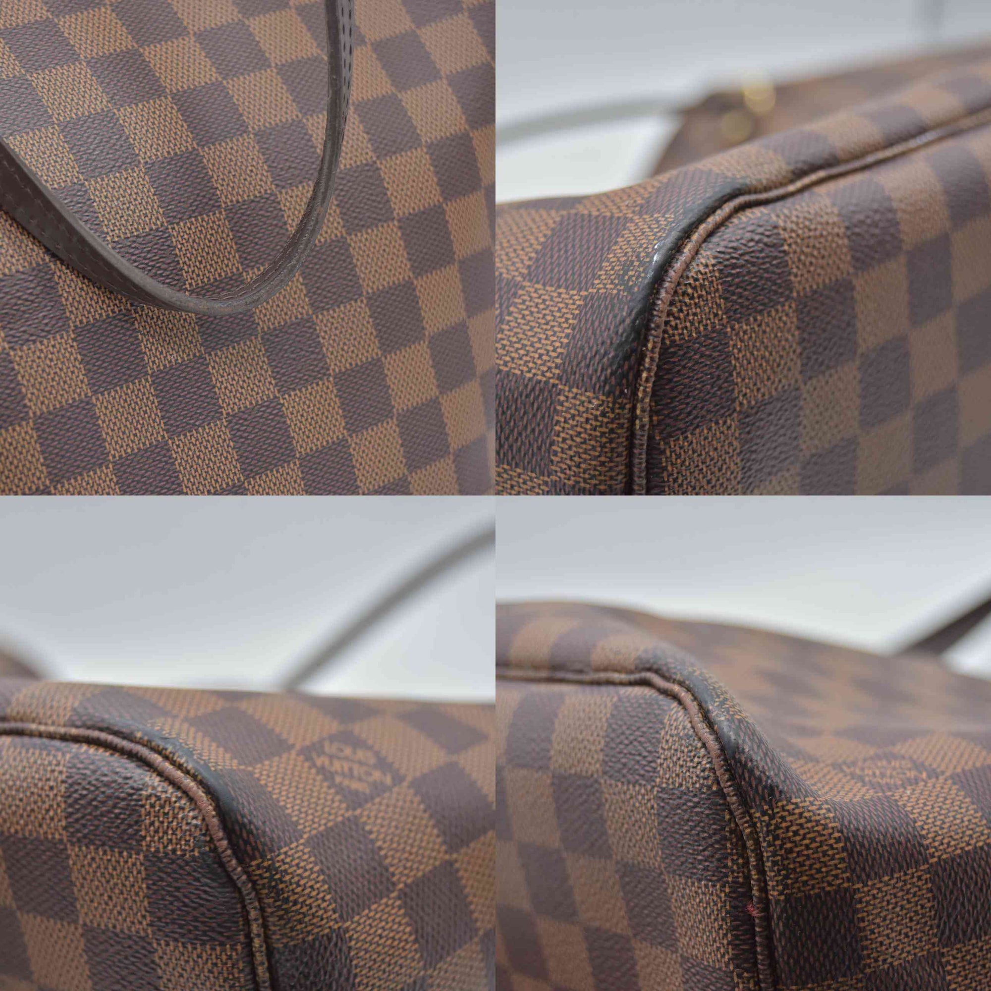 $2240 2020 Louis Vuitton Damier Ebene Neverfull MM SD4290