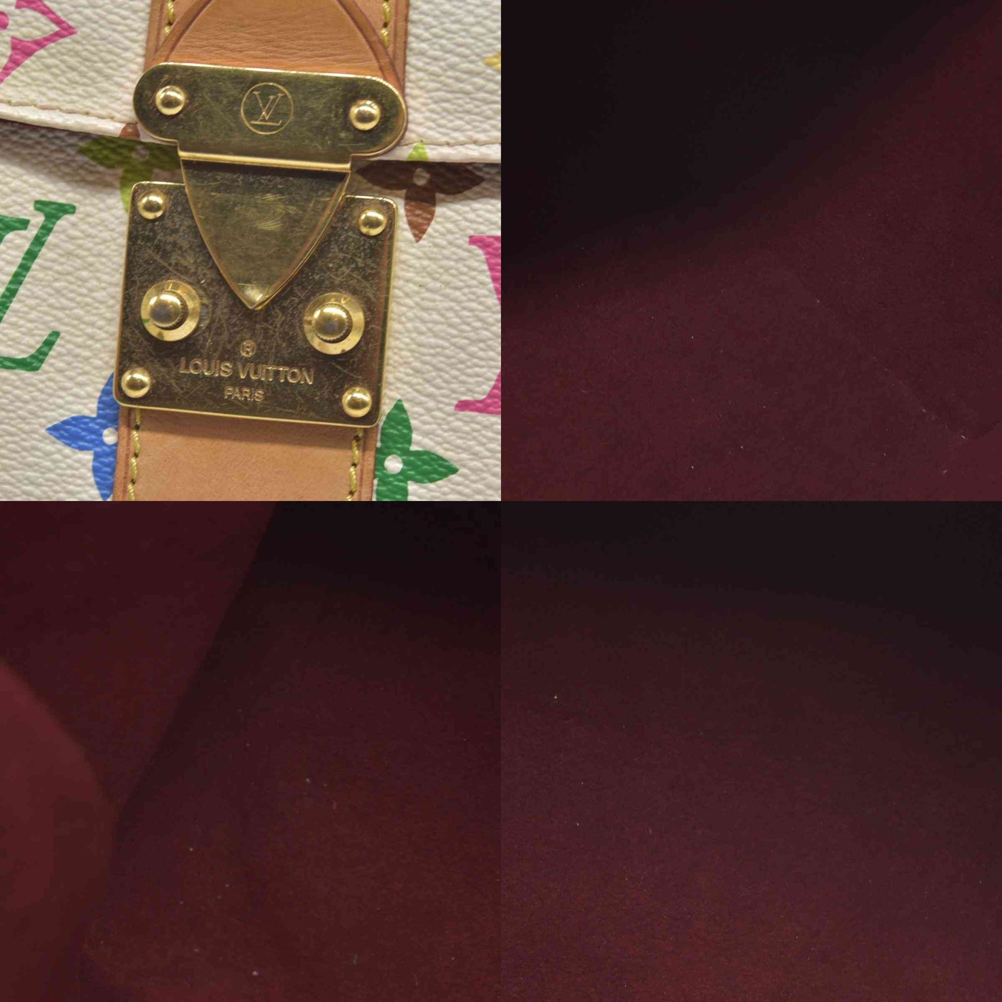 $3150 Louis Vuitton Monogram Multicolor Speedy 30 White Murakami