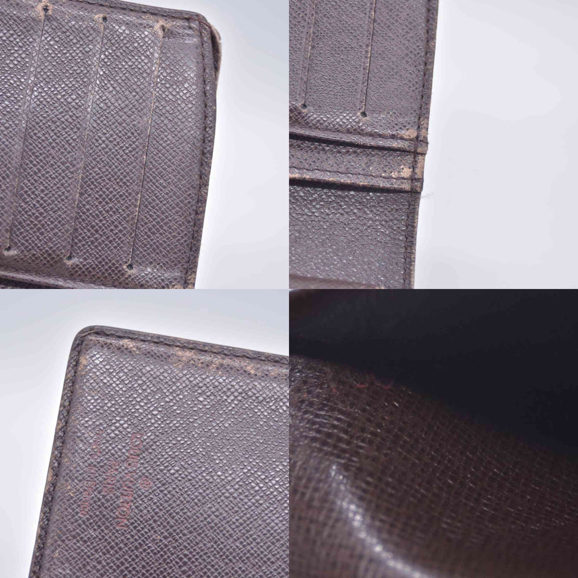 $750 2003 Louis Vuitton Damier Ebene Kisslock French Wallet MI1003 CONSIGNMENT
