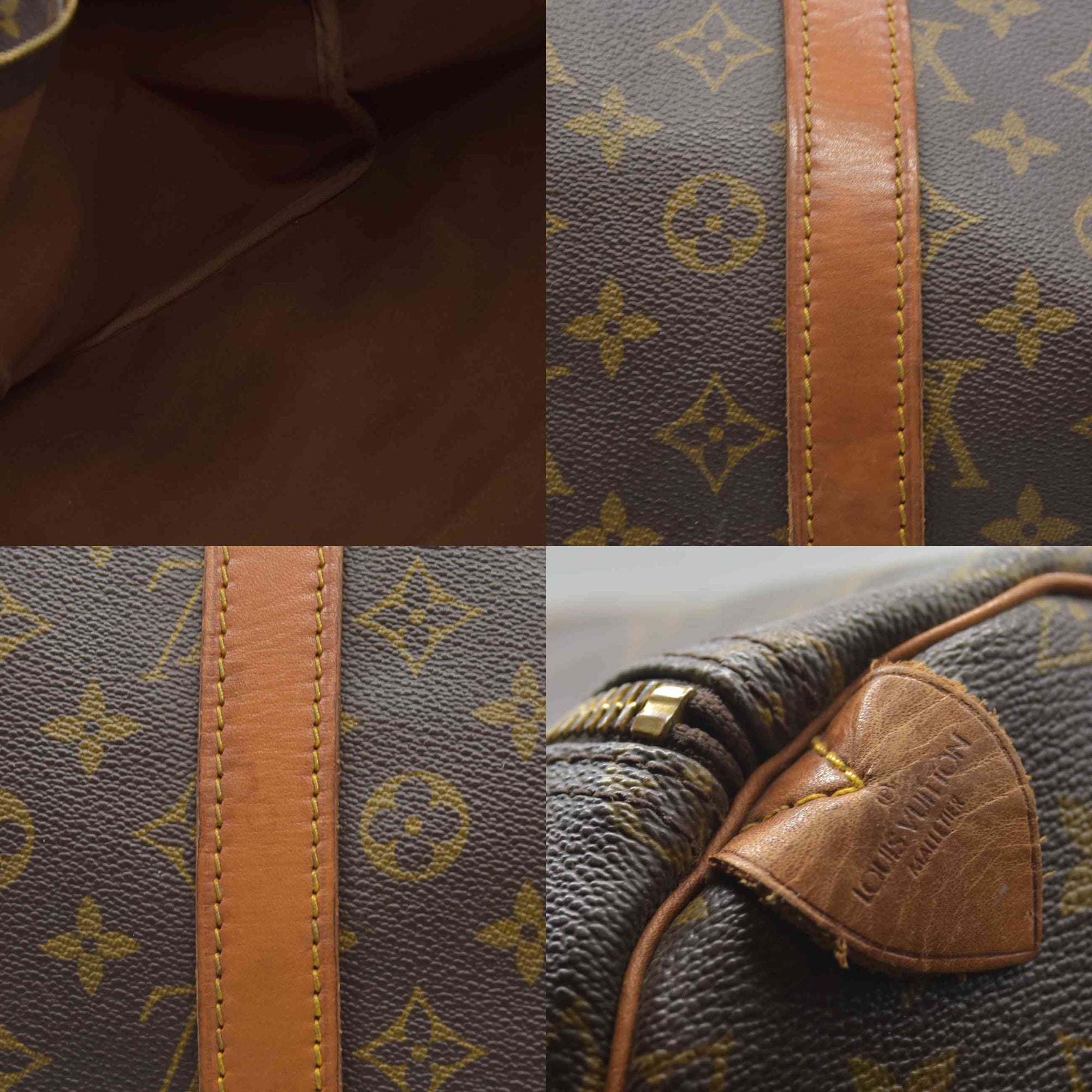 $2280 1989 Louis Vuitton LV Boston Bag Keepall 55 Brown Monogram FC892