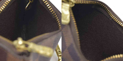 Louis Vuitton Damier Pochette Cles Wallet Coin Purse Brown