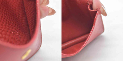 $850 Prada Leather Bag Pouch Red CONSIGNMENT