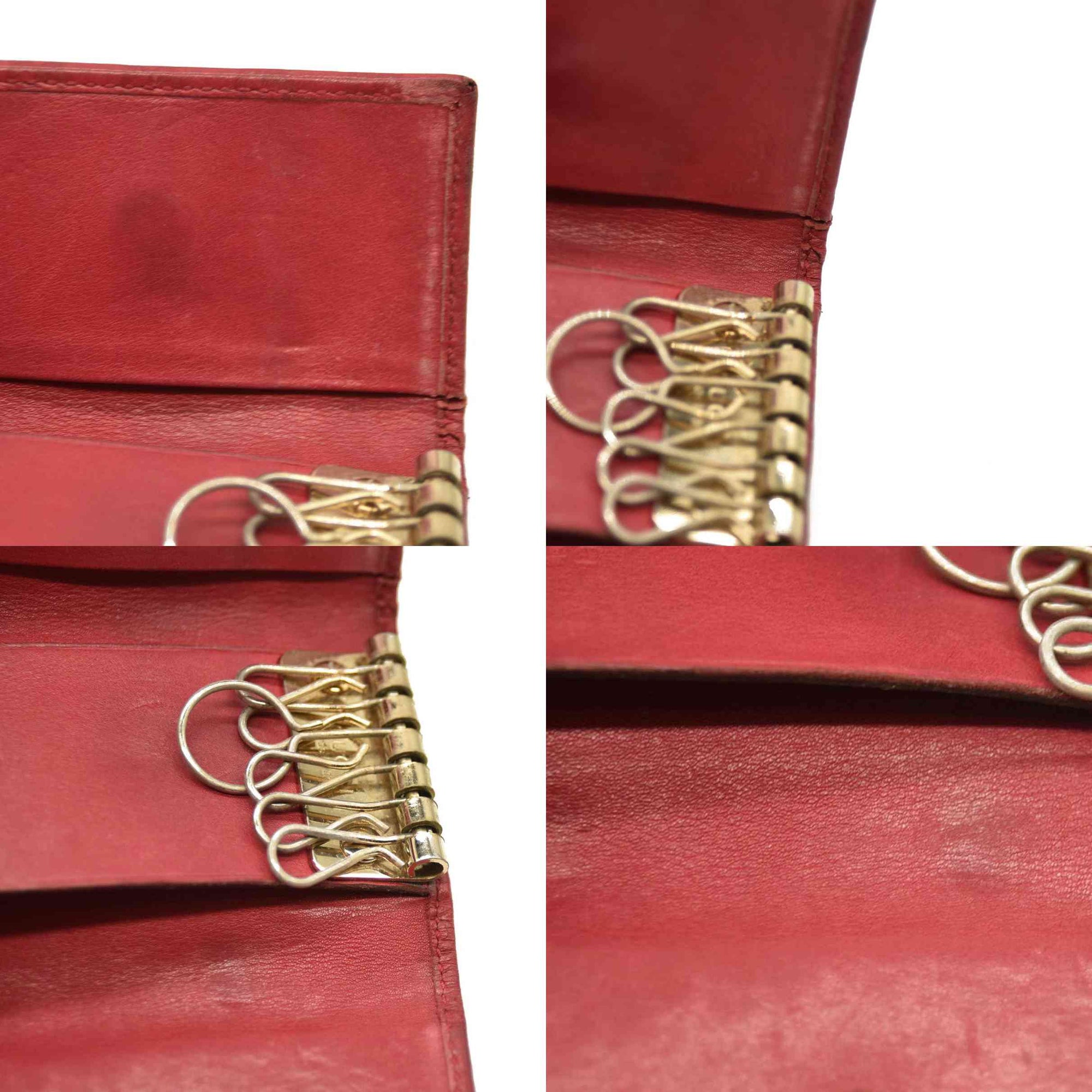 Gucci  Guccissima 6 Key Holder Case Pink