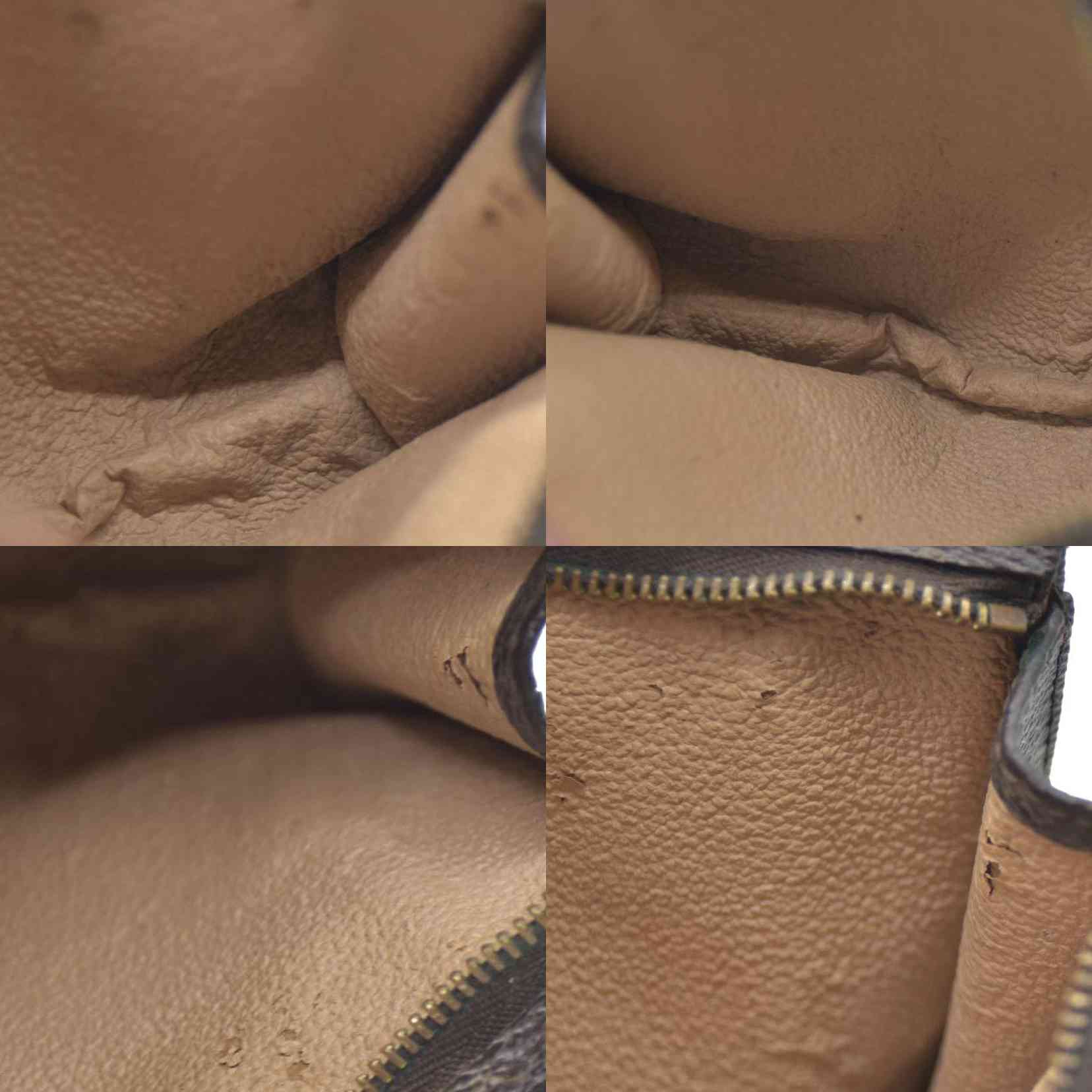 Louis Vuitton Monogram Poche Toilette 15 Cosmetics Pouch Purse Brown MB0042