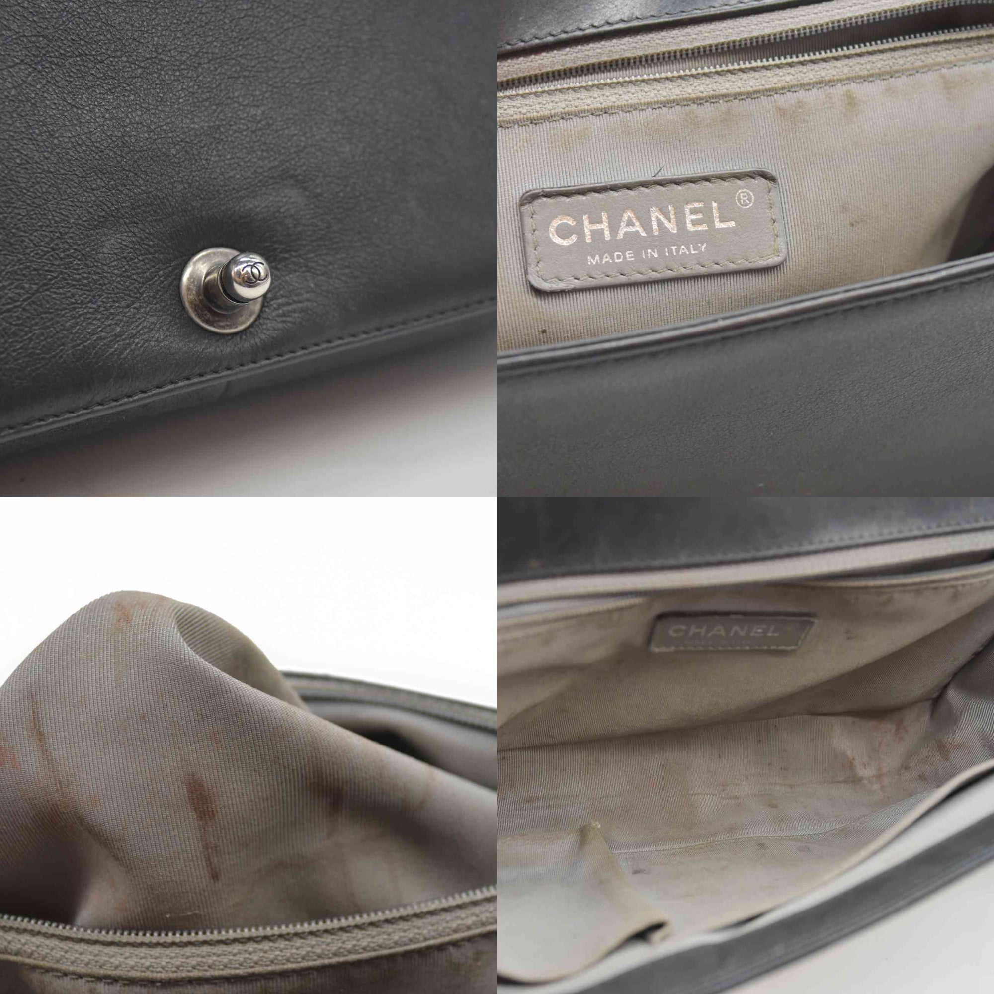 Chanel Calfskin Quilted Medium Boy Flap Black