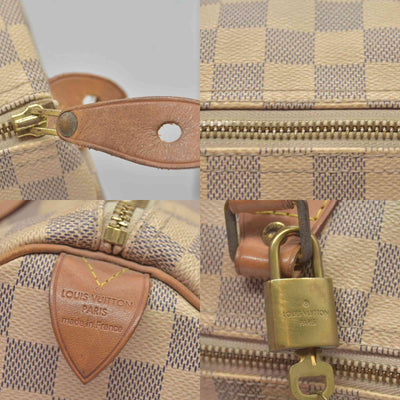 $1550 Louis Vuitton Damier Azur Speedy 30 MB0184