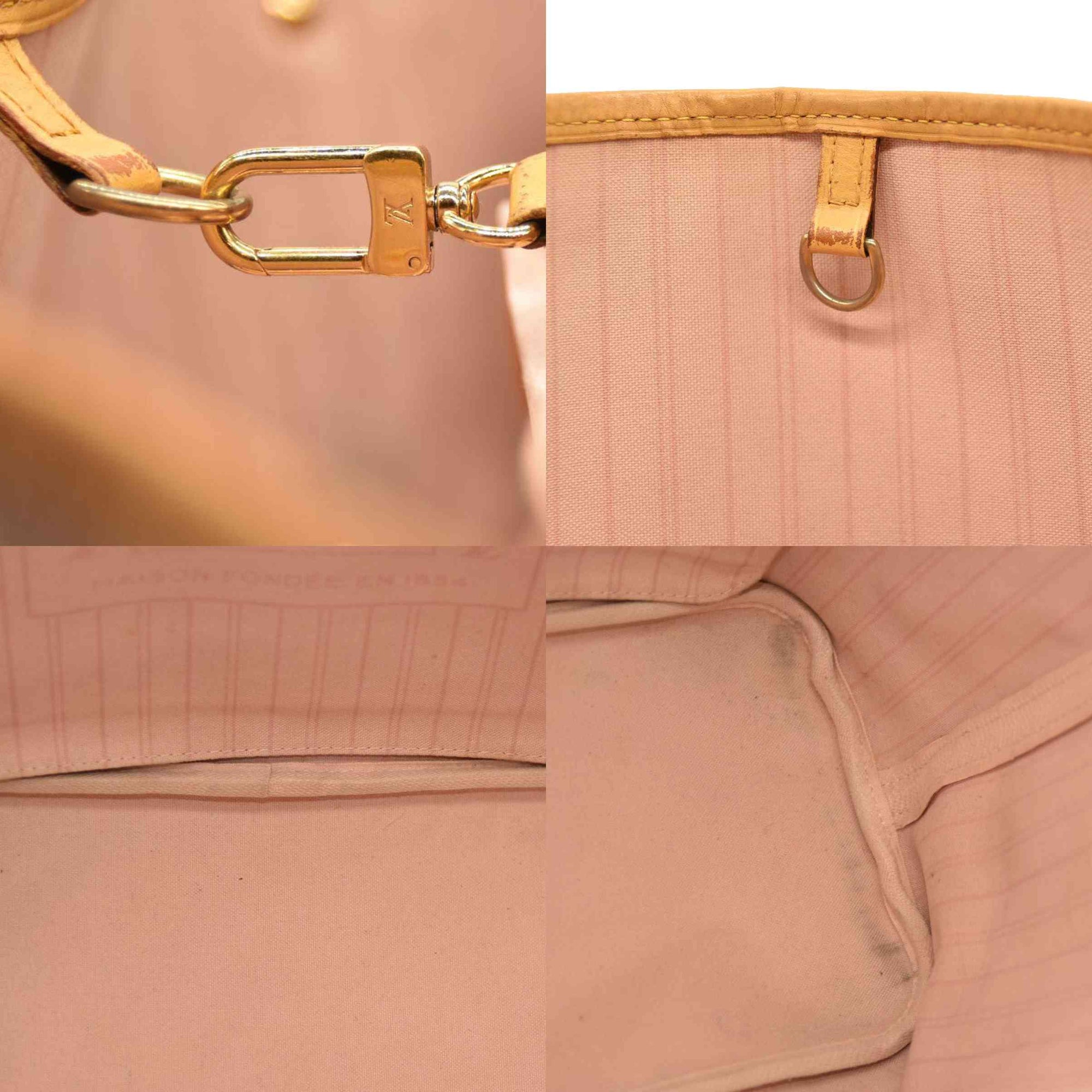 Louis Vuitton  Damier Azur Neo Neverfull MM Rose Ballerine SR2166