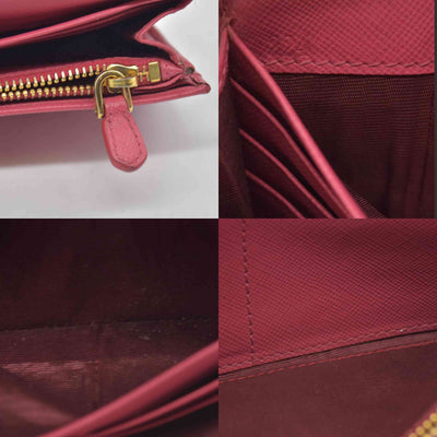 Prada Saffiano Metal Leather Continental Wallet CONSIGNMENT
