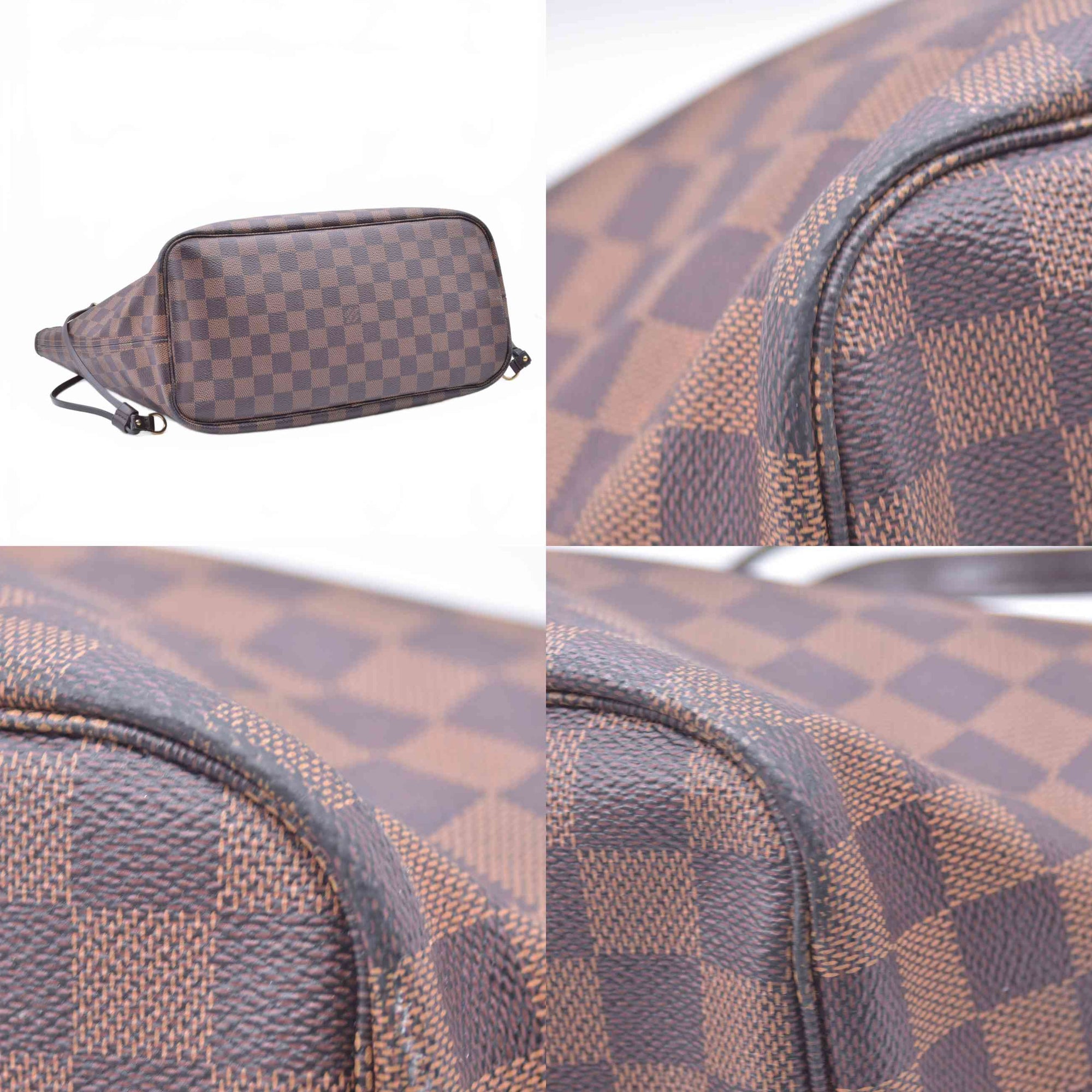 $2240 2018 Louis Vuitton Damier Ebene Neverfull MM with Pouch GI1118 10021407