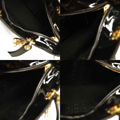 Christian Dior  Patent Cannage Large Lady Dior Black