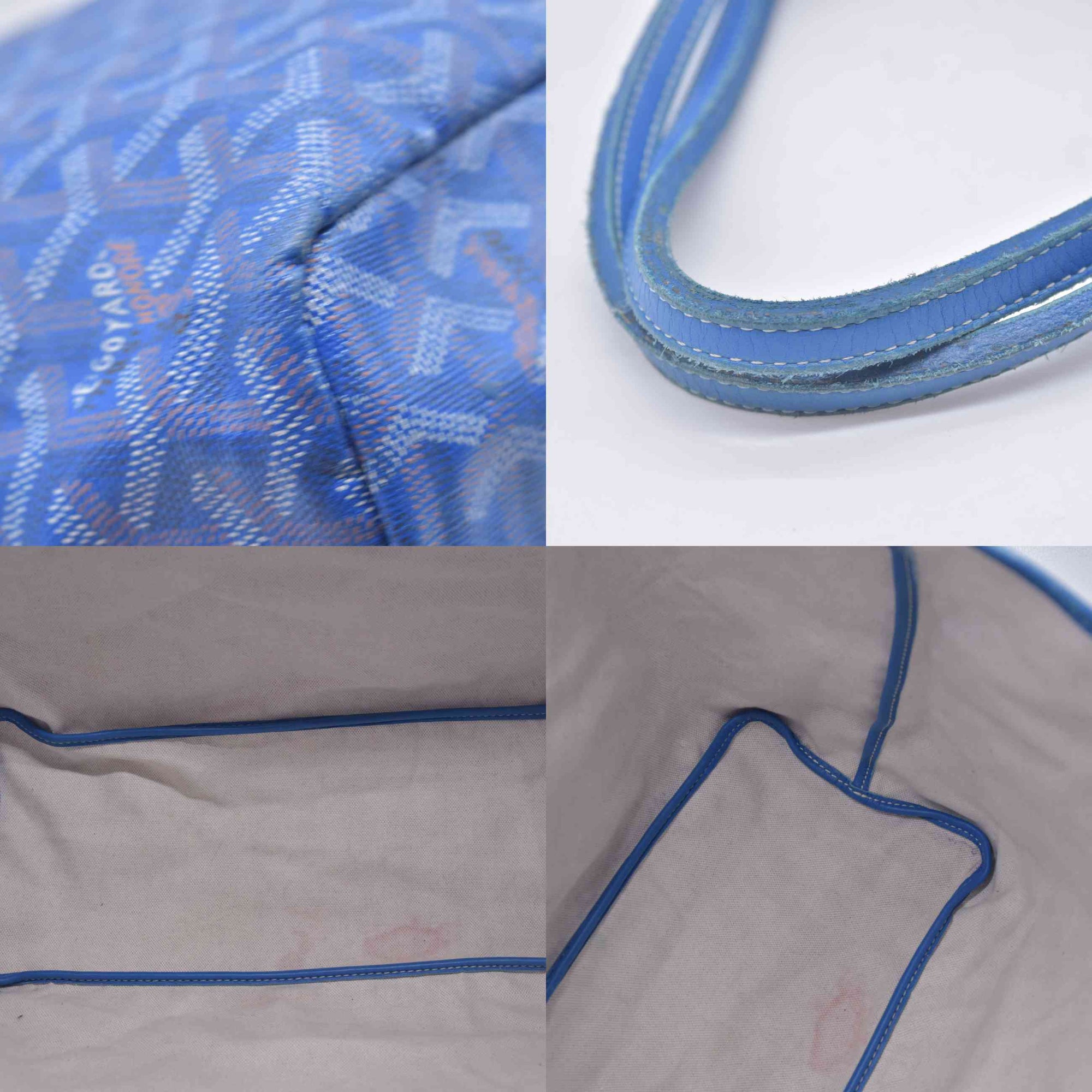 $1890 2015 Goyard Goyardine Saint Louis PM Sky Blue 10021130