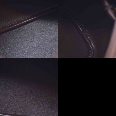 $650 BURBERRYS Coated Canvas Nova Check Wristlet Pouch Dark Brown CONSIGNMENT 10021185