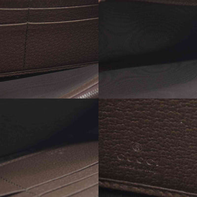 $850 CONSIGNMENT Gucci  Monogram Jumbo GG Textured Dollar Calfskin Diana Zip Around Continental Wallet Camel Ebony New Acero