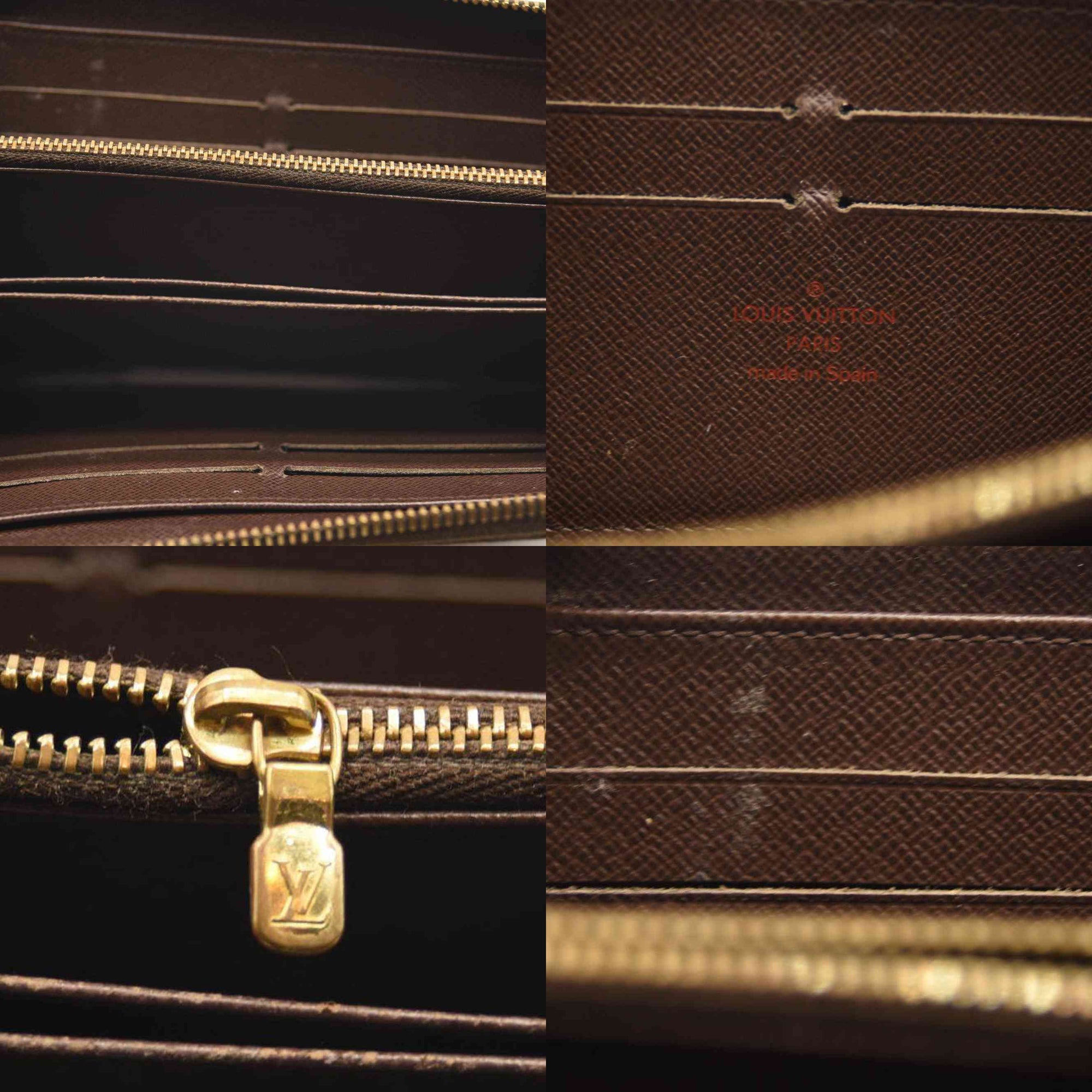 $965 2009 LOUIS VUITTON Damier Ebene Zippy Wallet CA0059 CONSIGNMENT