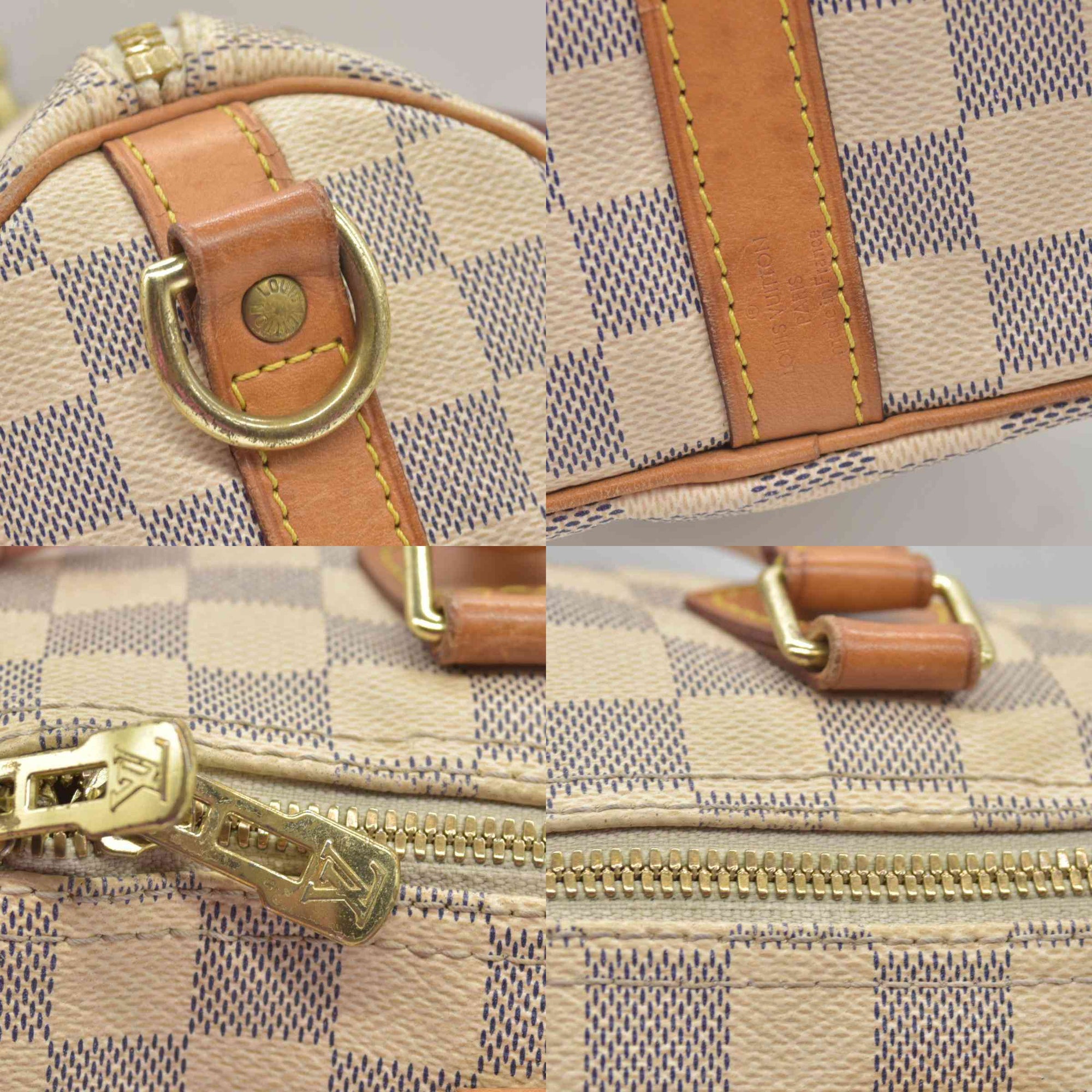 $1940 Louis Vuitton Damier Azur Speedy Bandouliere 25 DU4163