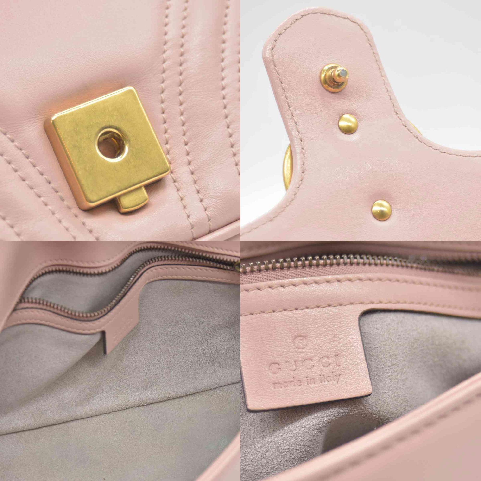 $2850 Gucci Calfskin Matelasse Small GG Marmont Shoulder Bag  CONSIGNMENT