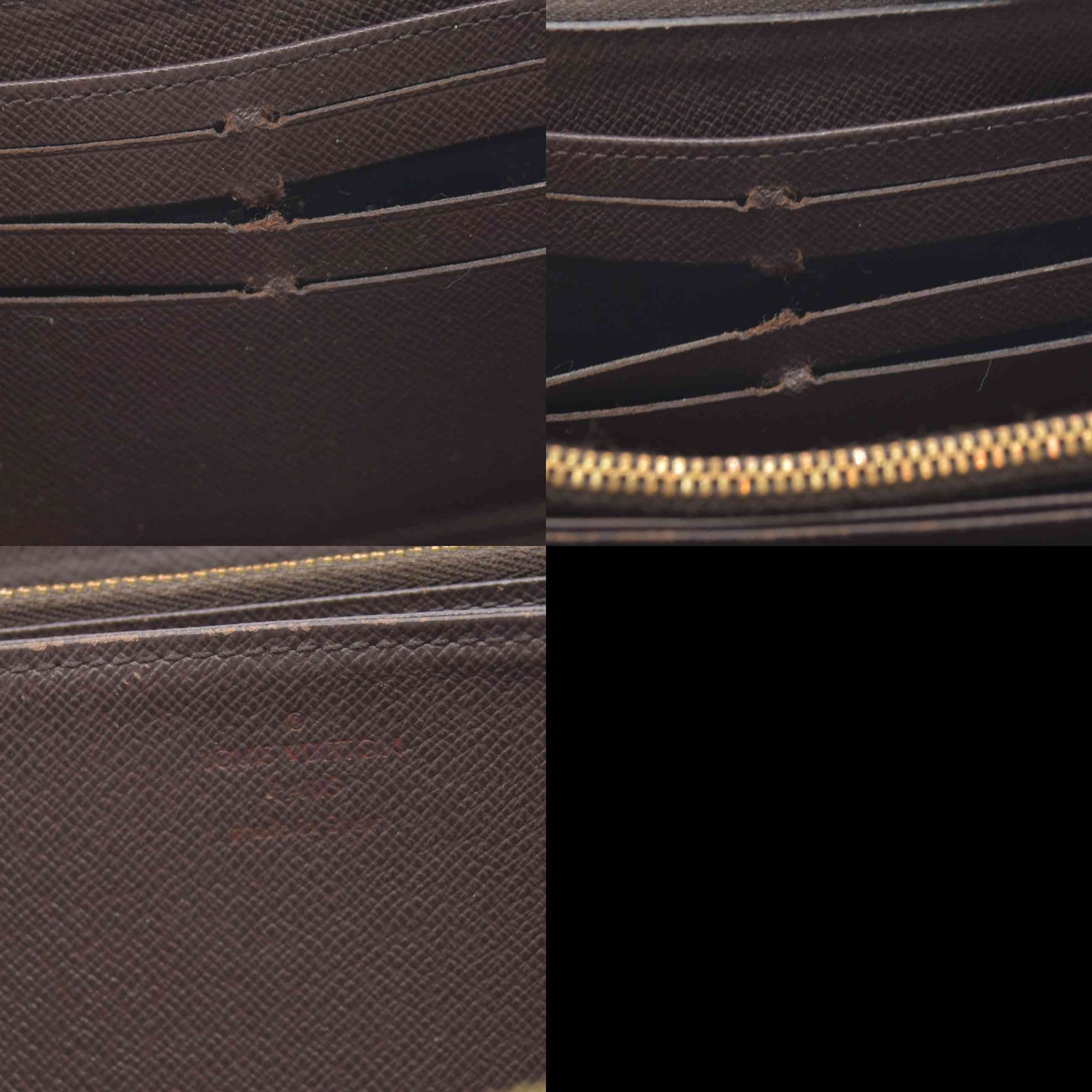 $915 2018 Louis Vuitton Damier Ebene Zippy Wallet GI0198
