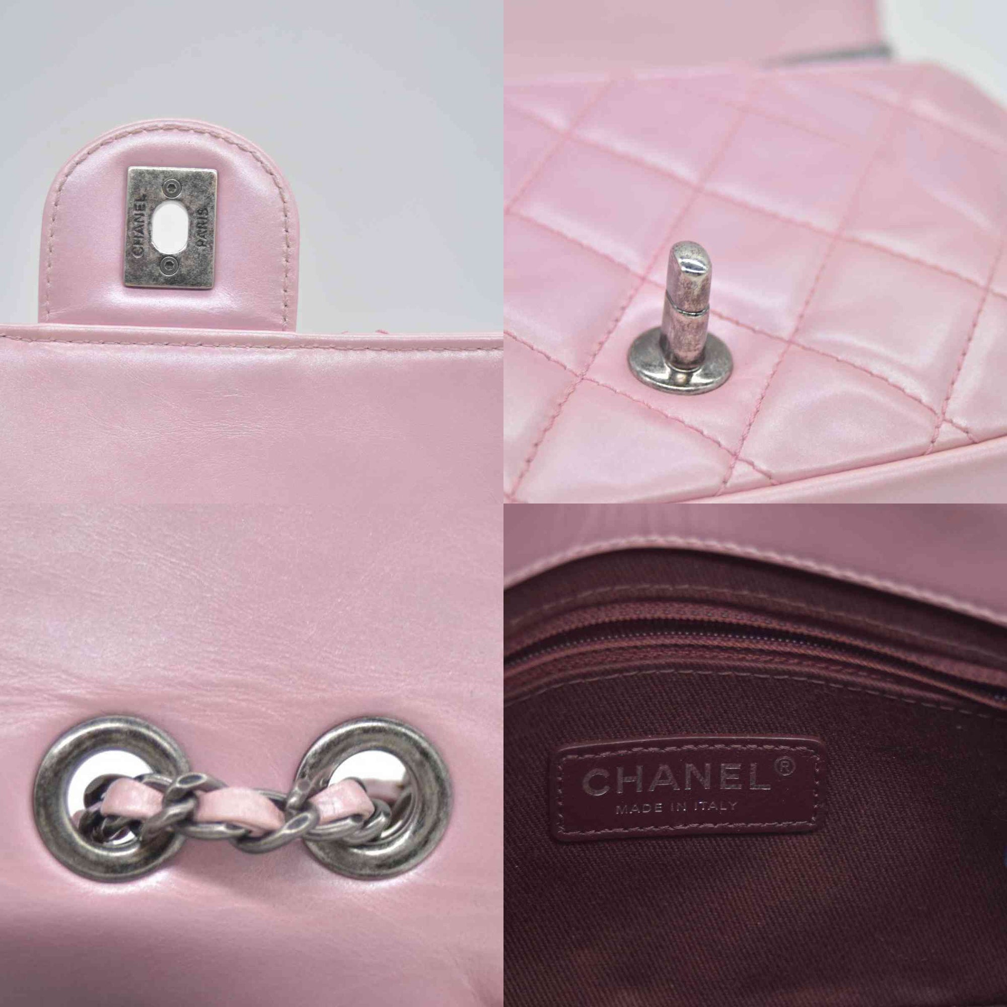 $3200 Chanel  Coco Pleats Flap Bag Pink 10020380