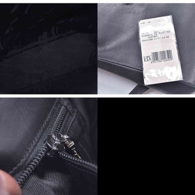 $950 SALVATORE FERRAGAMO Leather Gancini Lock Shoulder Bag Black CONSIGNMENT 10021187