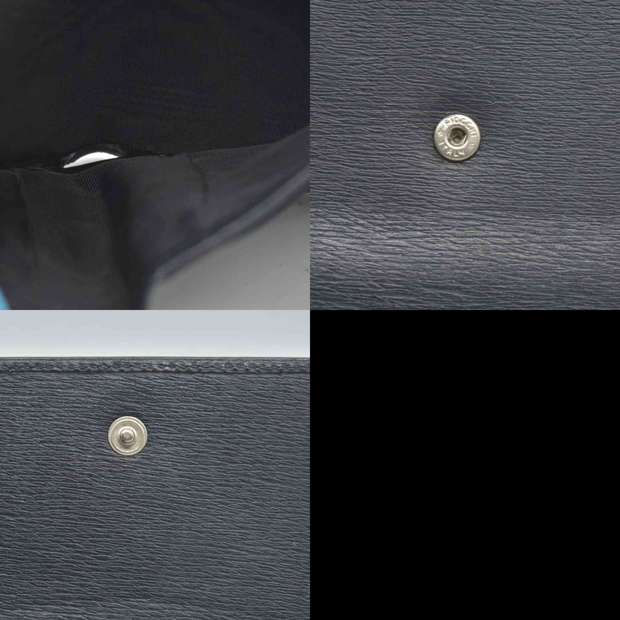 $490 GUCCI Logo Canvas Leather Bifold Wallet Black CONSIGNMENT