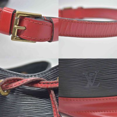 $3350 Louis Vuitton Epi Leather Noe Red and Black CONSIGNMENT