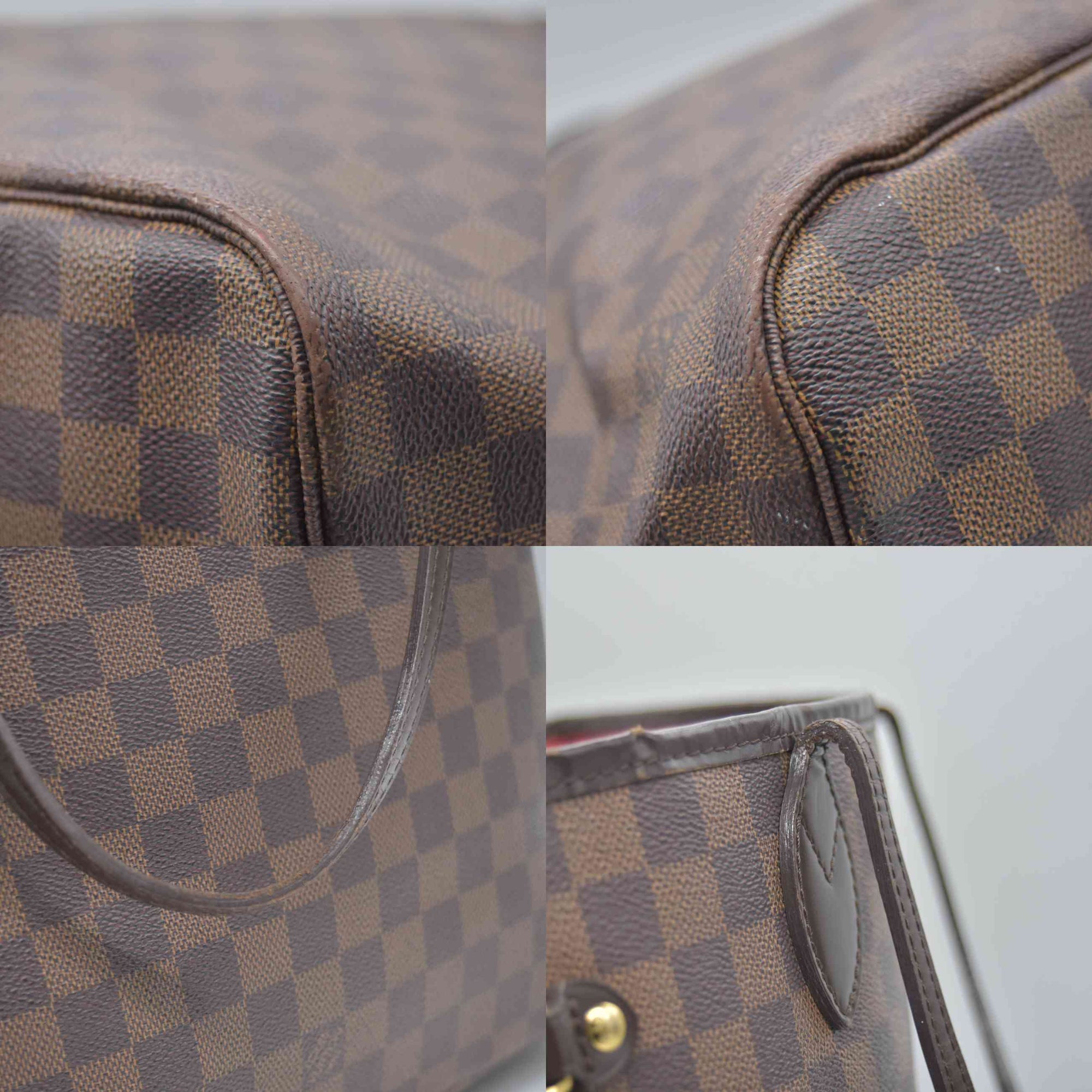 $2240 2010 Louis Vuitton Neverfull MM Damier Ebene  CA0190
