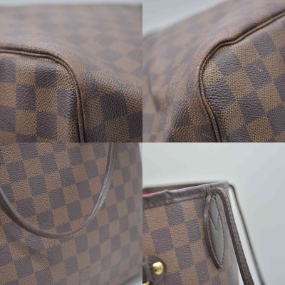 $2240 2010 Louis Vuitton Neverfull MM Damier Ebene  CA0190