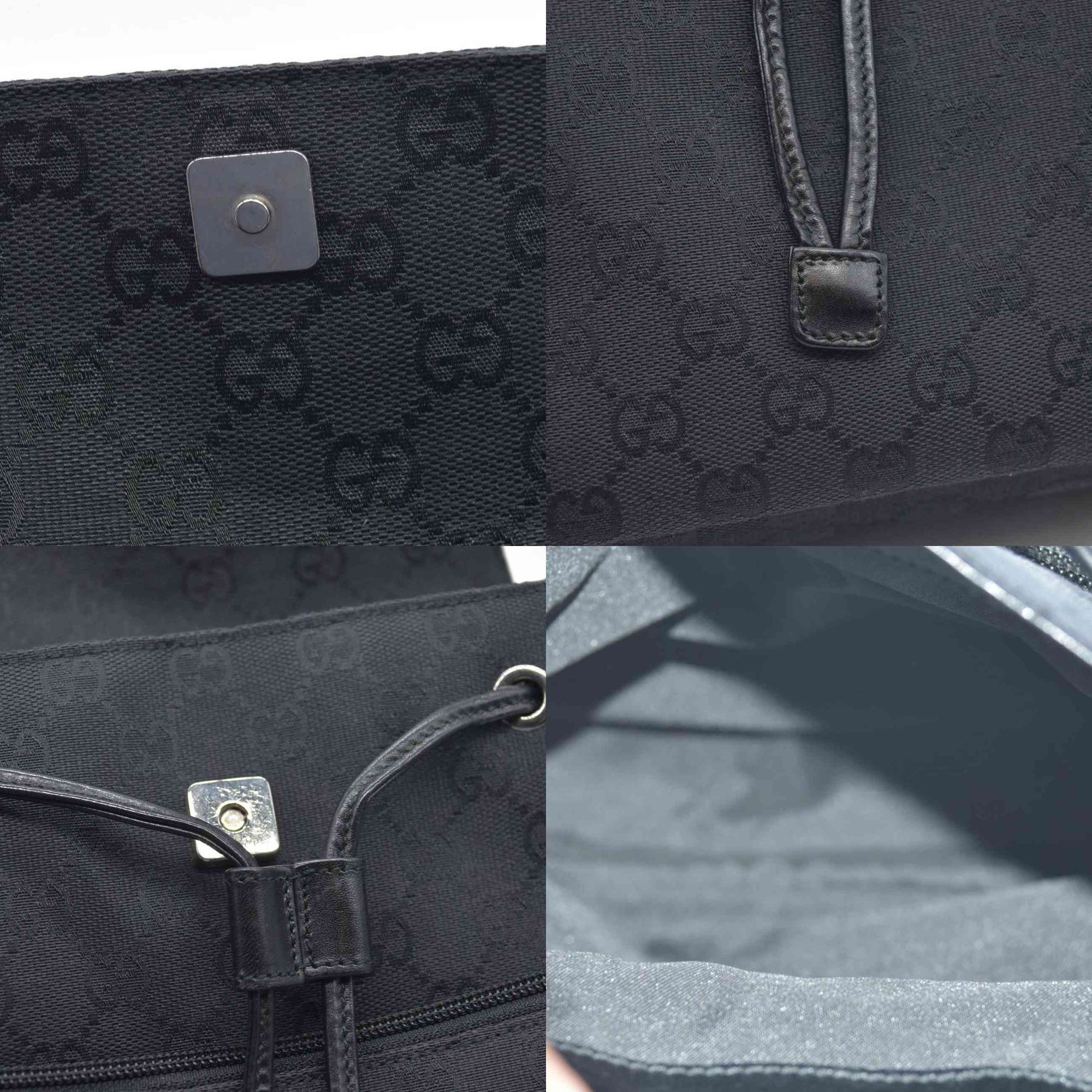 $1500 GUCCI GG Backpack  Black Jacquard Leather