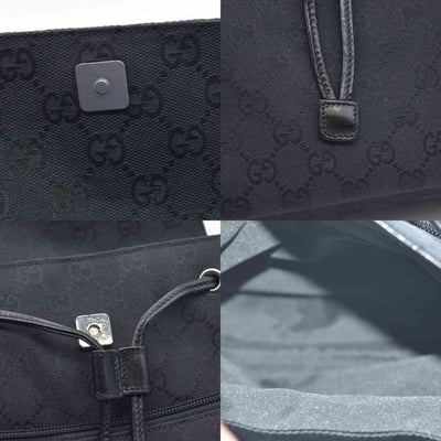 $1500 GUCCI GG Backpack  Black Jacquard Leather