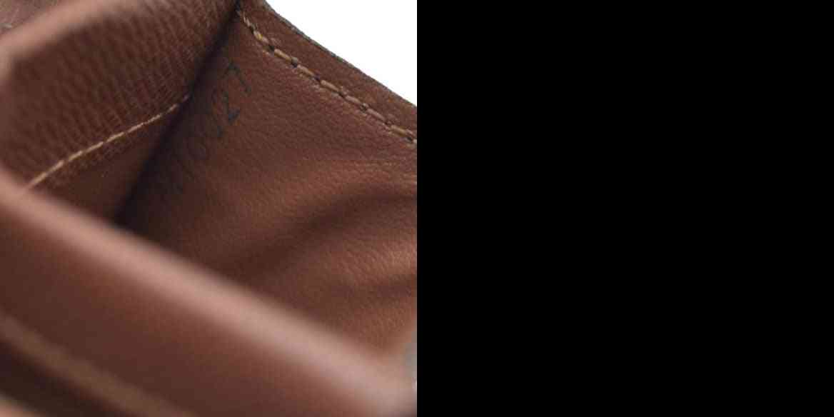 AUCTION $430 Louis Vuitton Monogram Porte Monnaie Plat Coin Purse Wallet Brown