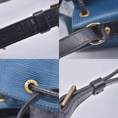 $1430 Louis Vuitton Blue Black Epi Leather Petit Noe Bag CONSIGNMENT