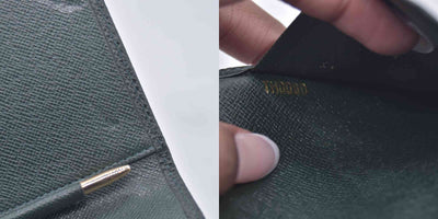 $520 LOUIS VUITTON Taiga Leather Pocket Organizer Ardoise CONSIGNMENT